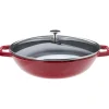 STAUB Woks|Wok en Fonte 30 cm Rouge