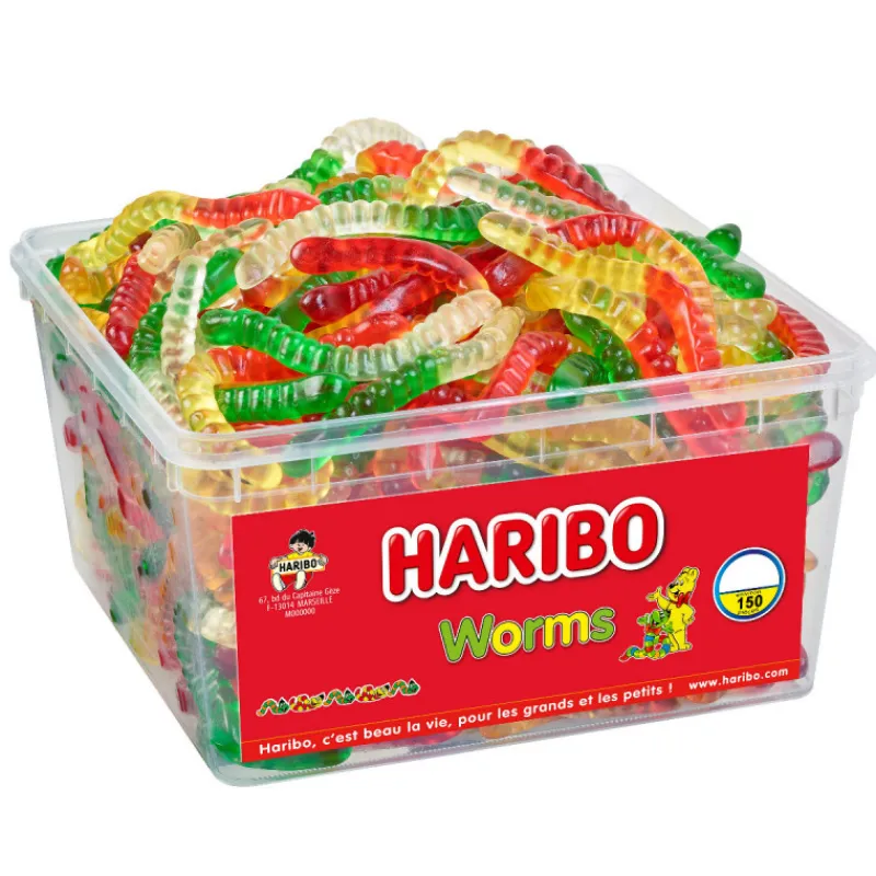HARIBO Confiserie|Worms x 150 - Boîte Bonbon