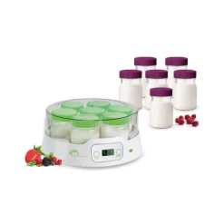 CUISINEADDICT Yaourtière|Yaourtière 7 Pots en Verre + 6 Pots Supplémentaires Little Balance